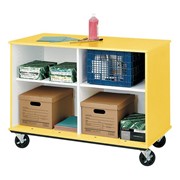 Counter-Height Mobile Shelf Storage Cabinet